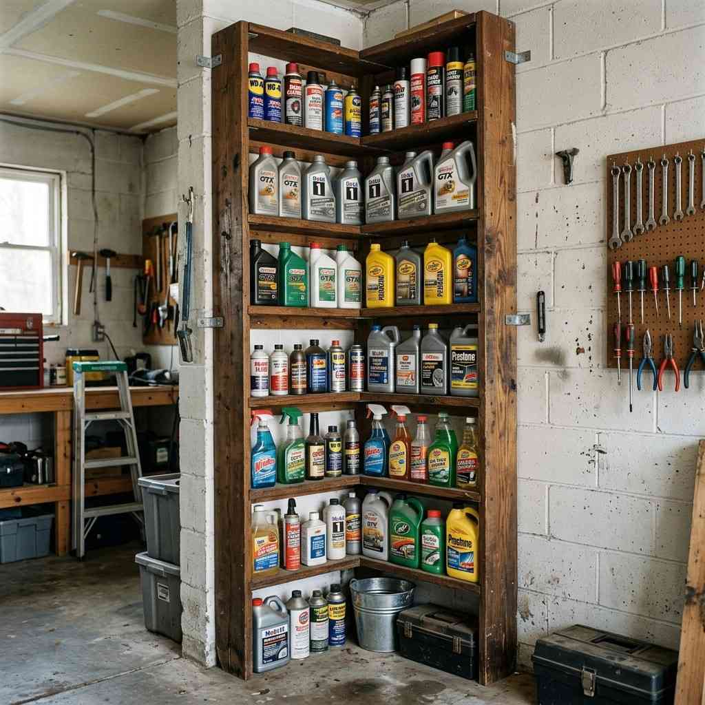 25 Easy Garage Design Interior Storage Ideas for a Clean Space 8Shelving units holding bottles g 202606091901