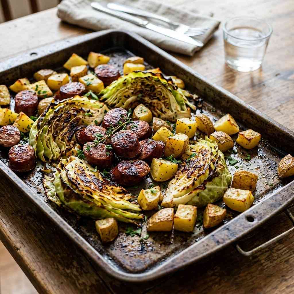 20 Affordable and Simple Dinner Ideas to Feed a Large Family Without Breaking the Bank 9Roasted kielbasa sheet pan dinner 202606061819