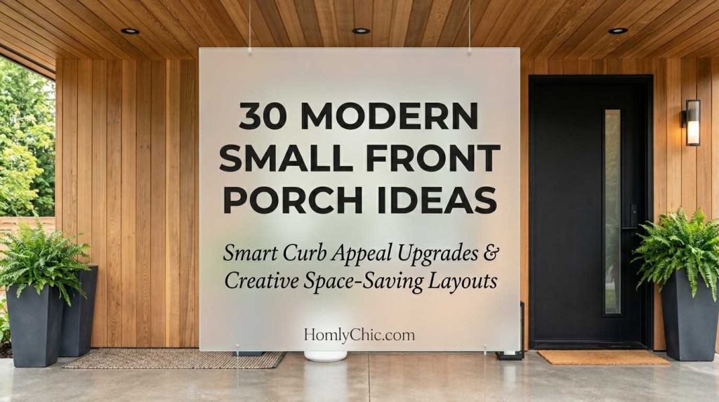 Modern porch entryway with banner 202606111603