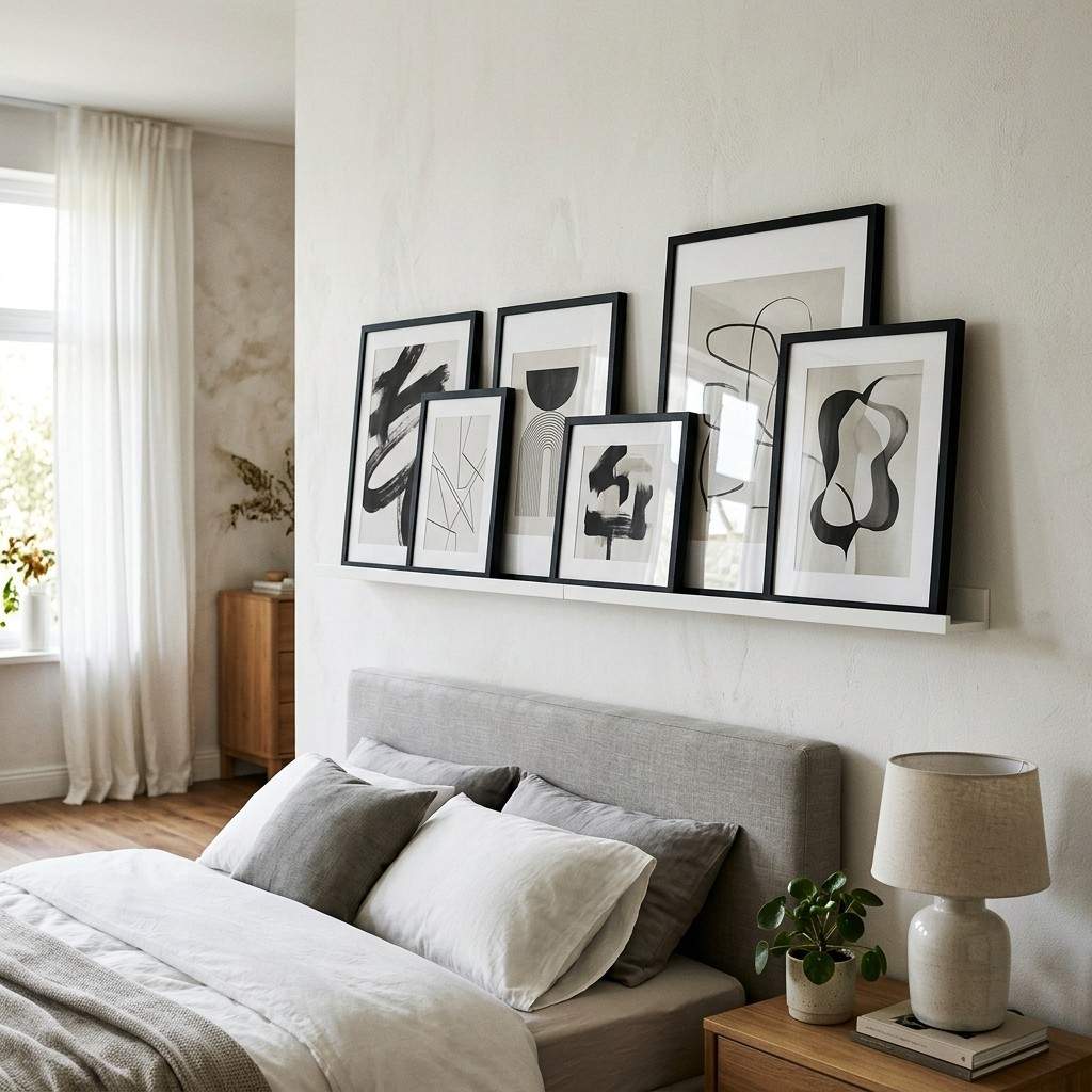 12Picture ledges with black frames 202607111838