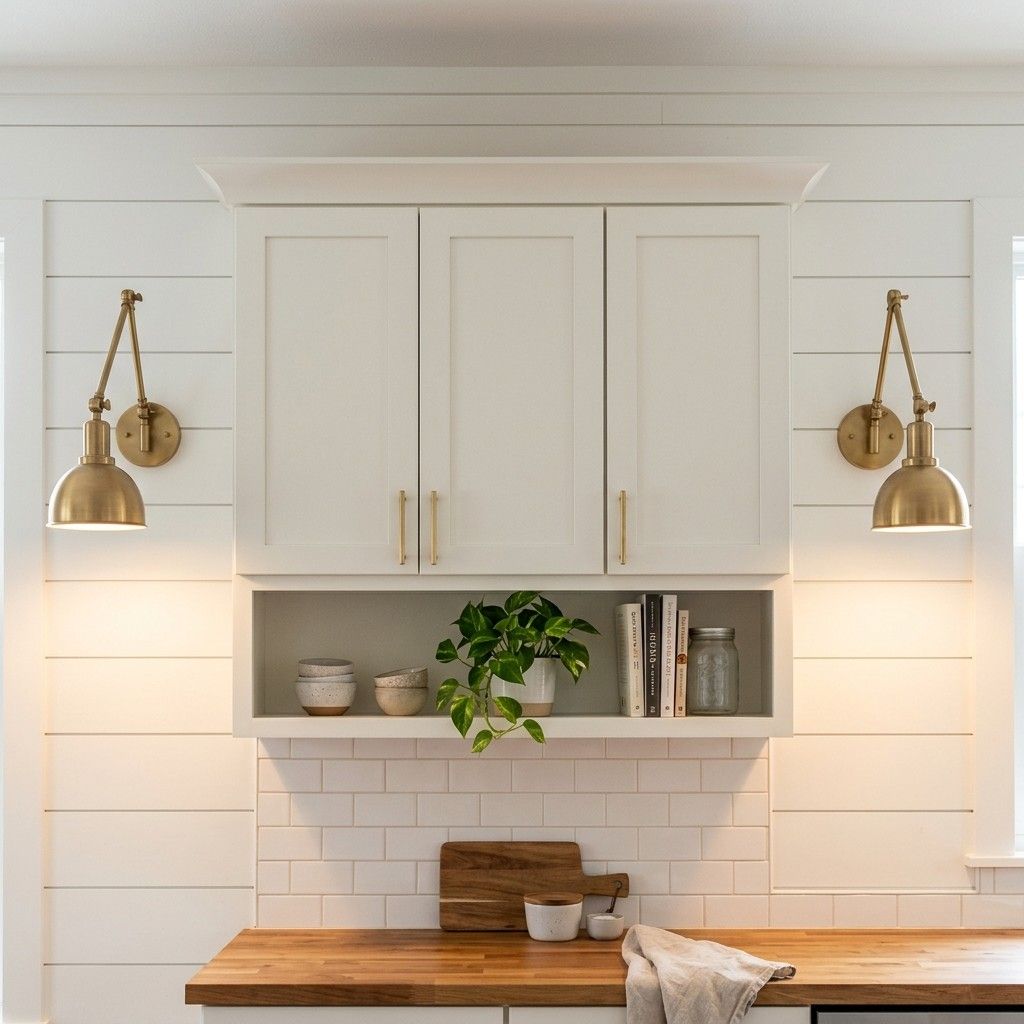 14Two brass wall sconces cabinet 202607071822