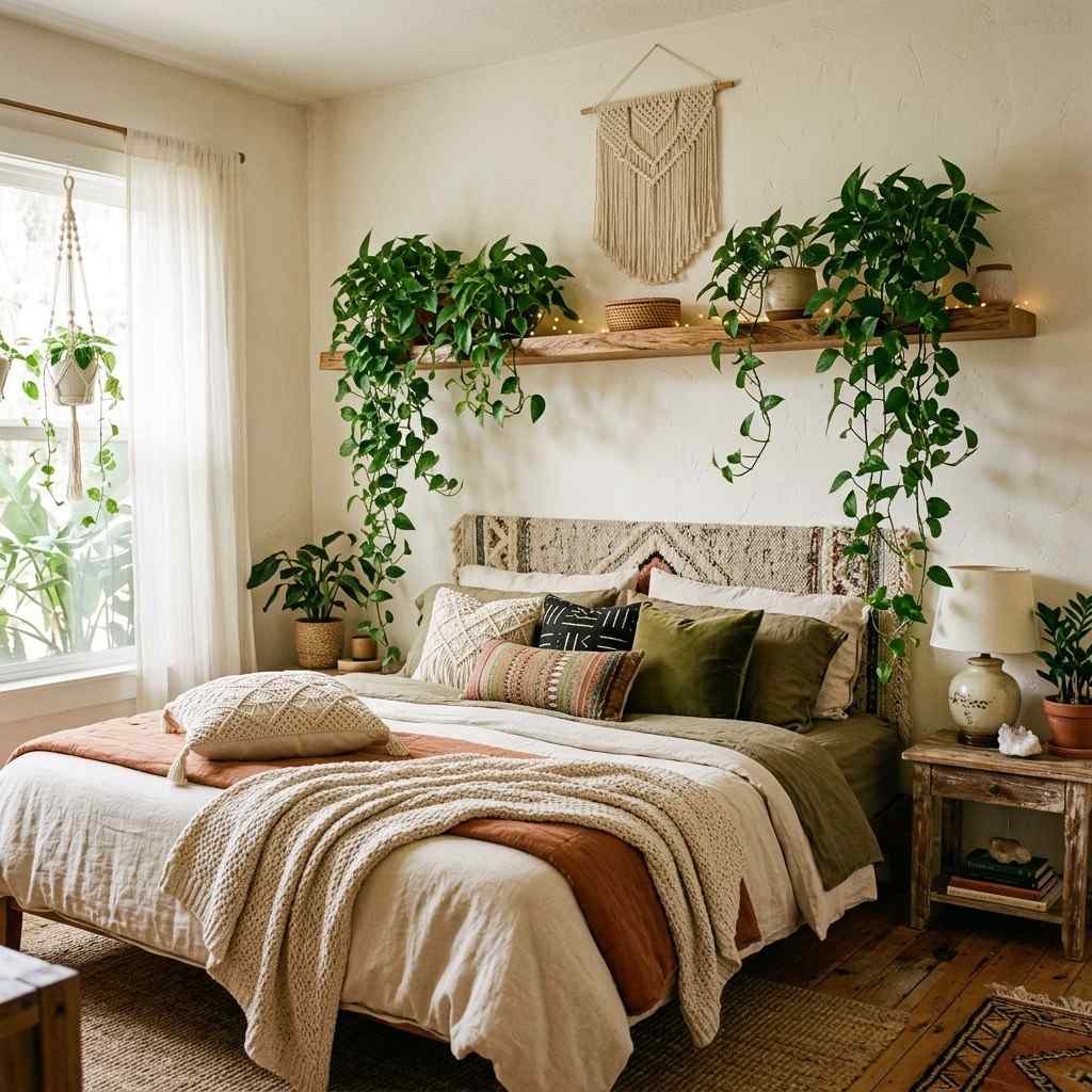 14Wooden shelf above bed 202607111838