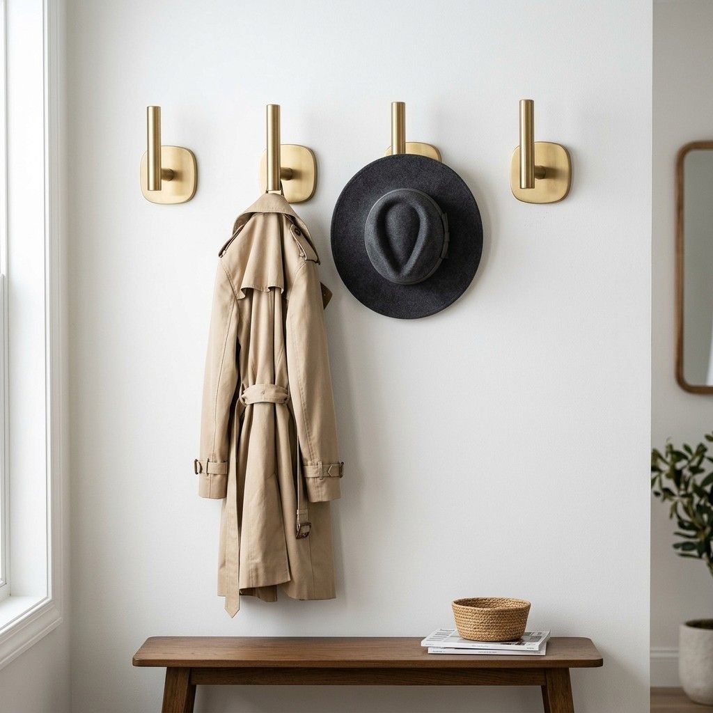 18Wall hooks holding coat hat 202607081638