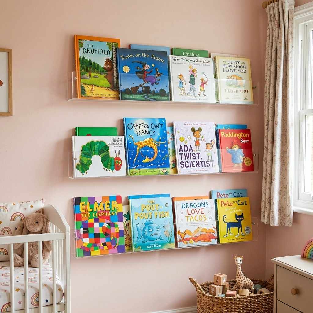 19Acrylic ledges holding storybooks 202607111839