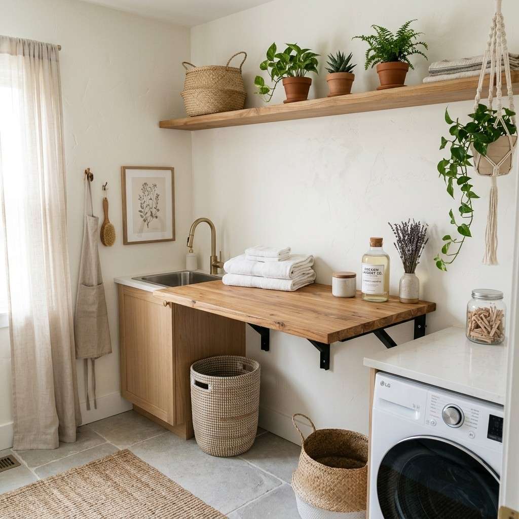 1Laundry room with teak folding 202607071818