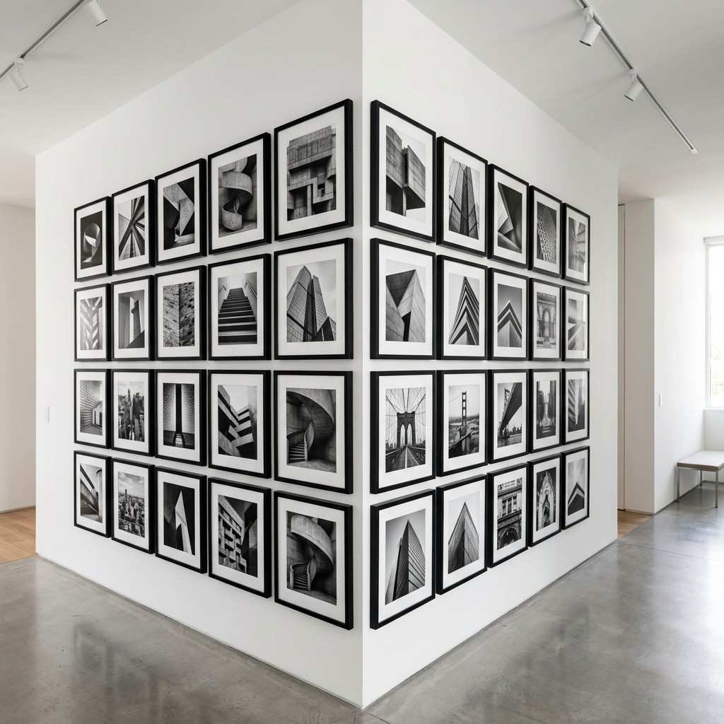 22 Corner Wall Gallery Ideas That Turn Awkward Nooks Into Art Statements 13Architectural photography on whi 202608111505