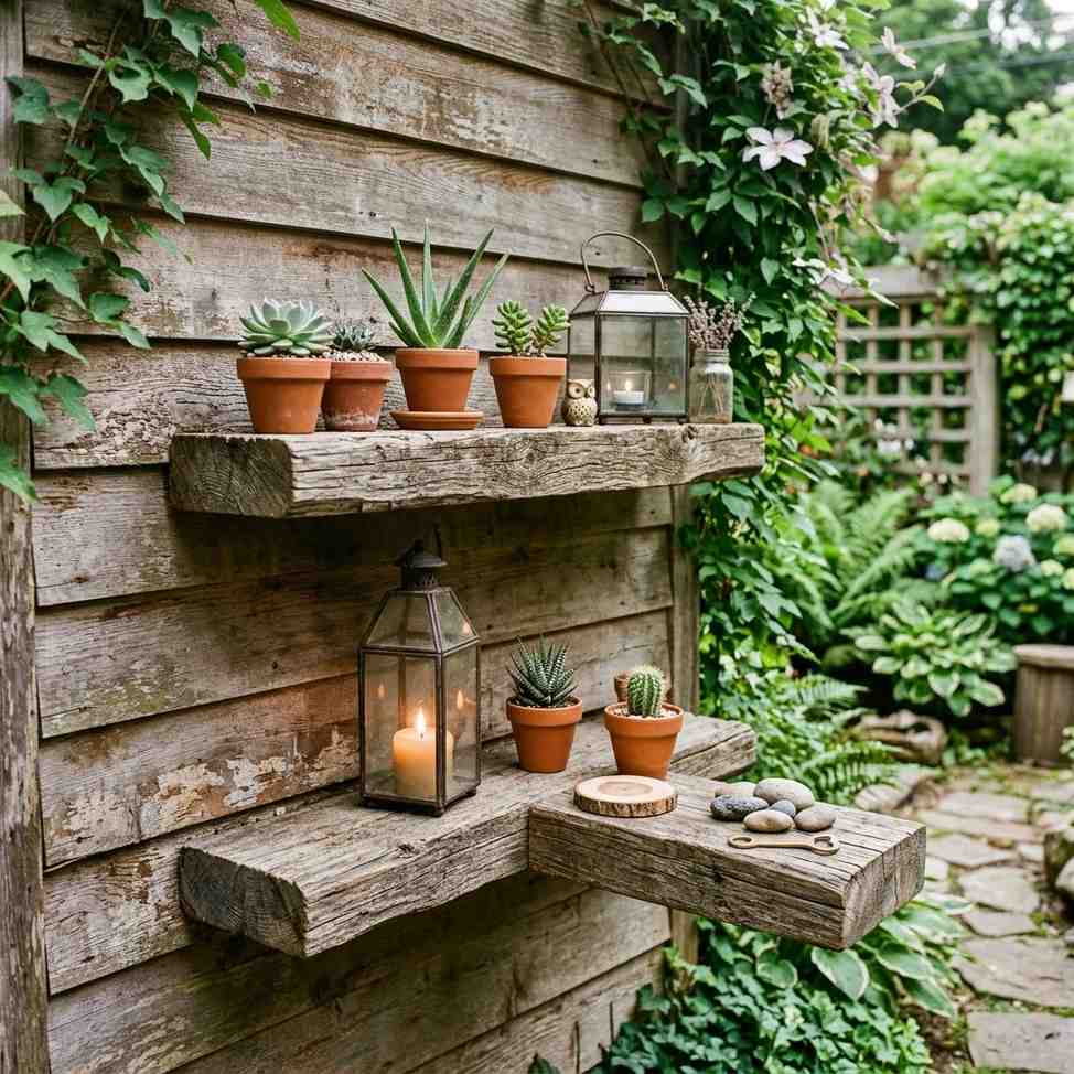 30 Outdoor Patio Decor Ideas for a Stylish and Relaxing Backyard 30Floating shelves holding plants 202608081907