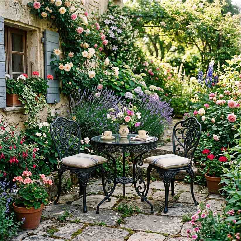 30 Outdoor Patio Decor Ideas for a Stylish and Relaxing Backyard 8Bistro set on stone patio 202608081851