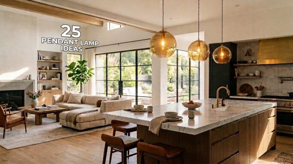Pendant lights above kitchen island 202608051750